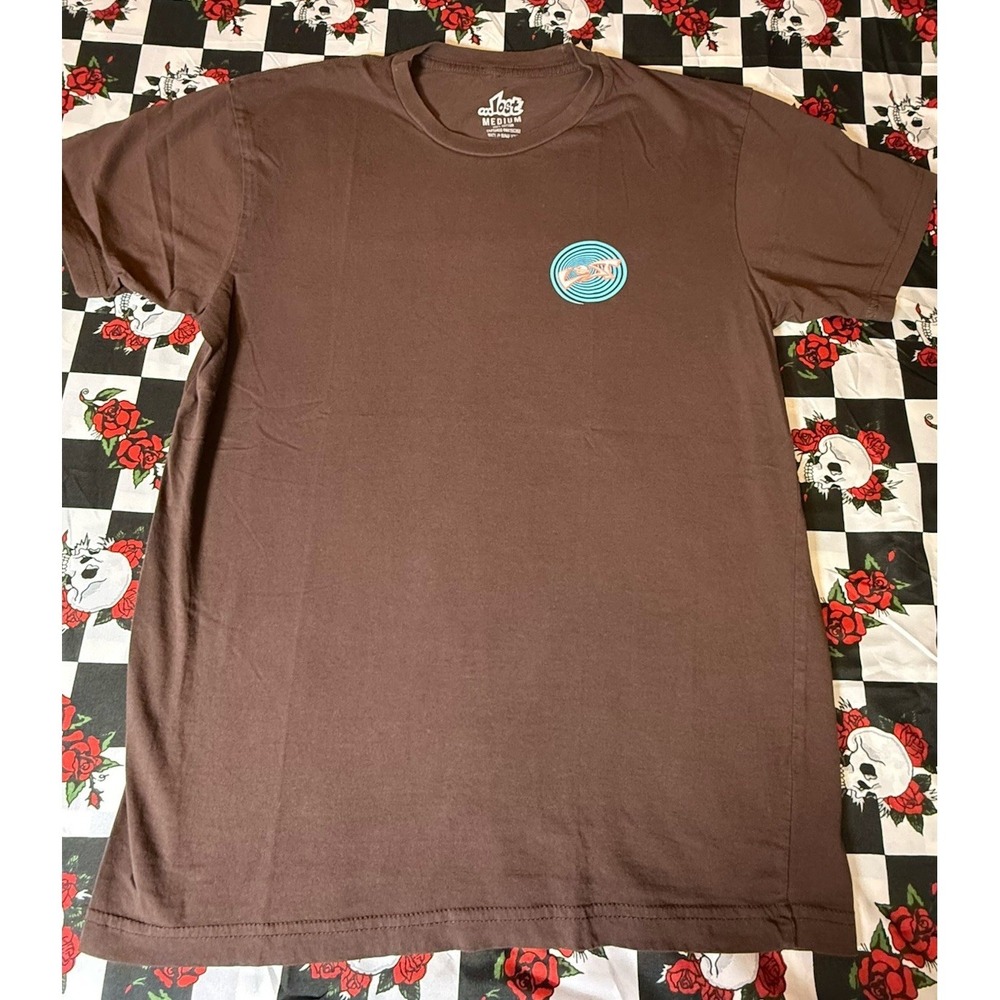 Lost‎ Surfboards Graphic T-Shirt Mens Medium Brown Skate Surf Tee